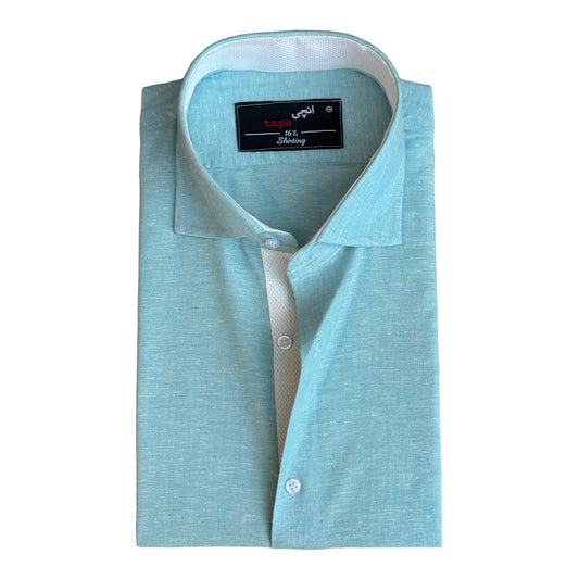 Aqua Blue Polo Cotton Shirt