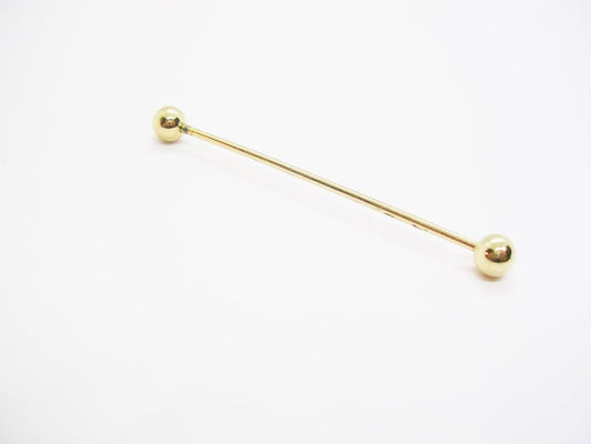 Golden Round Edge Collar Pin
